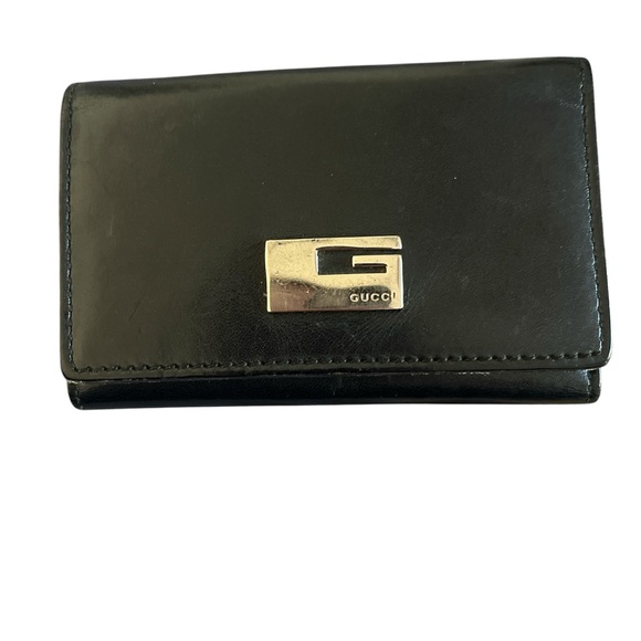 Gucci Black Leather Key/Card Holder - EUC - Picture 1 of 8